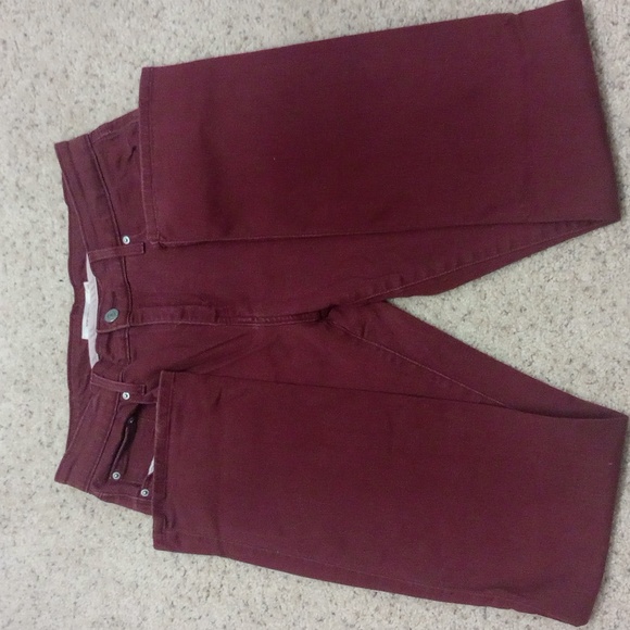 Levi's 505 Burgundy Straight Leg Jeans - Picture 6 of 7